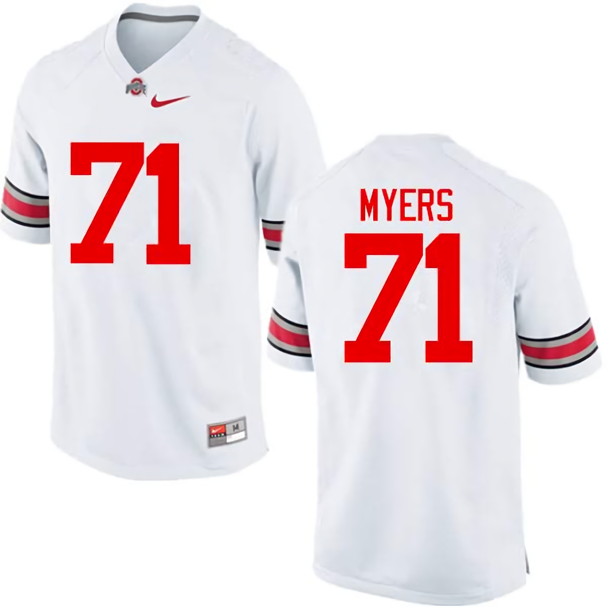 Josh Myers Ohio State Buckeyes Men's NCAA #71 Nike White College Stitched Football Jersey WOV0056FB